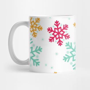 Colorful Snow Flakes Mug